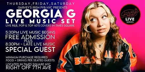 4\/10 Free Fri After Work Live Music Show w\/ Georgia Gaffney in Times Square