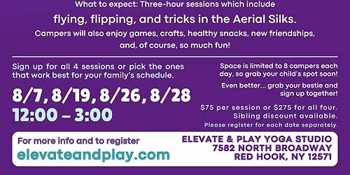 Kids Aerial Yoga Mini Camps