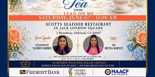 "Lean On Me" Annual First Ladies Tea