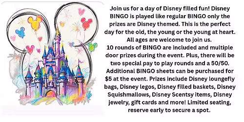 Disney Bingo & Milkshakes!