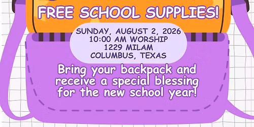 Blessing of the Backpacks