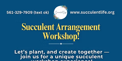 Succulent Arrangement Workshop in Pompano Beach