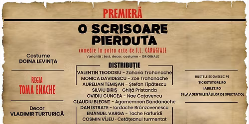 O scrisoare pierduta - Bacau