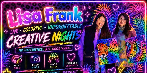 Neon Dreams: A Lisa Frank-Inspired Glow Painting Experience