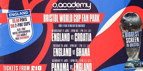 Bristol World Cup Fan Park - Panama vs England!