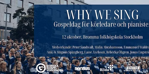 WHY WE SING - Gospeldag f\u00f6r k\u00f6rledare och pianister 