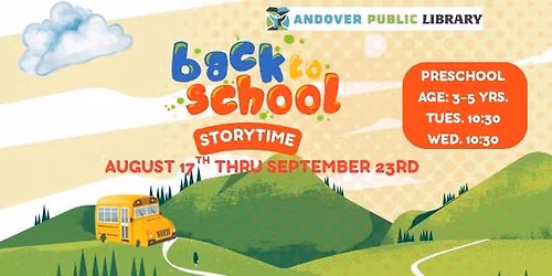 Back to School Storytime: Preschool