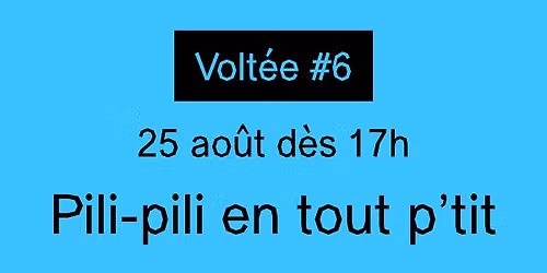 Volt\u00e9e #6 \u2738 Pili-pili en tout p'tit