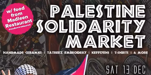 Palestine Solidarity Christmas Market in Connolly Books
