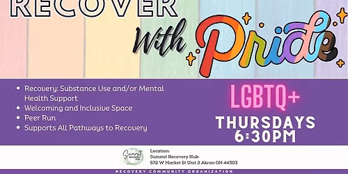 Recovery with Pride (LGBTQ) - Mental Health and Addiction Support