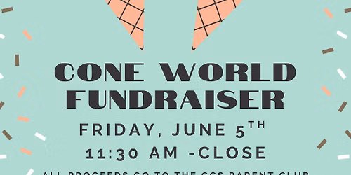 GCS Cone World Fundraiser