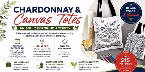 Chardonnay & Canvas Totes at The Wellness Center of Ellenton