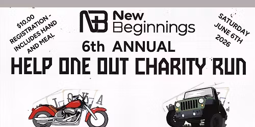6th Annual "Help One Out" Charity Run & Raffle