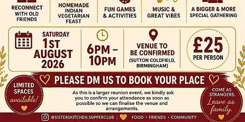August Supper Club: An Evening of Food & Connection