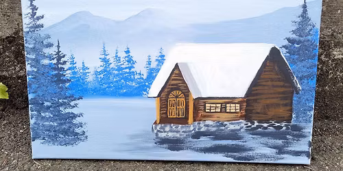 Winter Cabin Paint Class