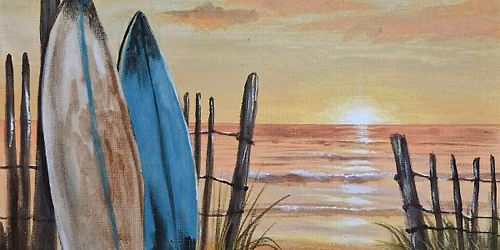 Sunset Surf Acrylic Painting with Marco Aguilar
