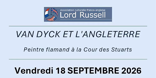 Conf\u00e9rence VAN DYCK et l'ANGLETERRE