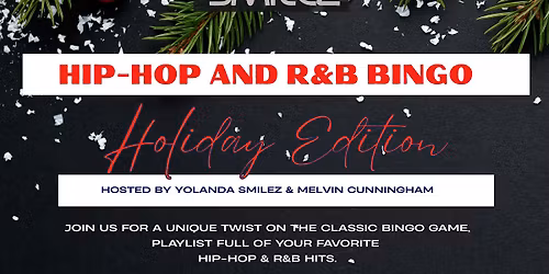 I Love Smilez Hip-Hop And R&B Bingo - Holiday Edition
