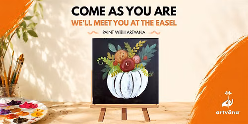 White Floral Pumpkin Paint and Sip at Ocean5 | Gig Harbor WA