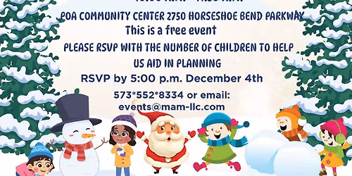 POA Members Kids Christmas with Santa