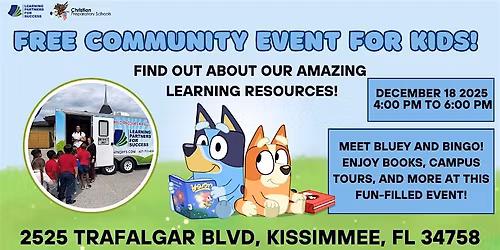 Free Community Day Event for Kids! Meet Bluey and Bingo LIVE
