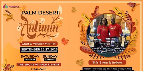 Palm Desert Autumn Craft and Vendor Market