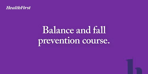 Balance and fall prevention course.