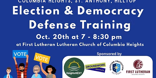 Democracy Defense Training for Columbia Heights, St. Anthony, and Hilltop