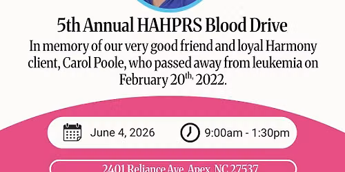 HAHPRS 5th Annual Blood Drive 