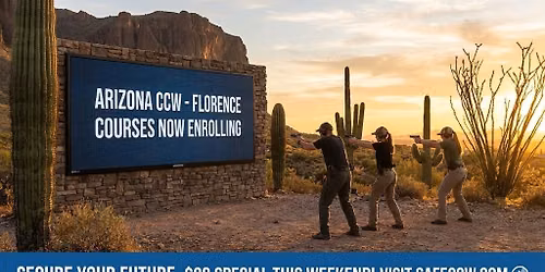 $20 Multi-state recognized Concealed Carry Permit Coming to florence! (Special weekend pricing)