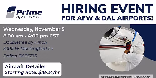 Now Hiring at AFW & DAL Airports! IMMEDIATE START, BENEFITS, AND MORE!