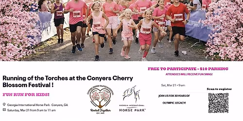 Running of the Torches at the Conyers Cherry Blossom Festival !