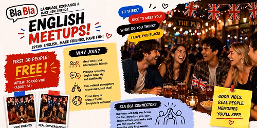 English Table - Twice a month - Game included - Table & Mingle setup