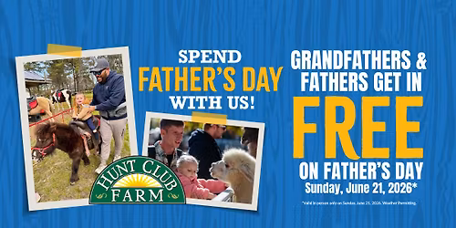 \ud83d\udc68\u200d\ud83d\udc67\u200d\ud83d\udc66 Celebrate Father\u2019s Day at Hunt Club Farm! \ud83d\udc10\ud83d\udc99