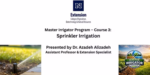 Master Irrigator Program\u2013Course 3: Sprinkler Irrigation (5 onsite sessions)