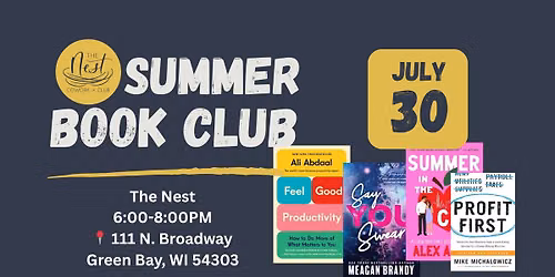 Green Bay Summer Book Club with The Nest \ud83d\udcda