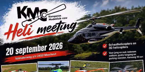 \ud83d\ude81 KMC Heli Meeting 2026 \u2013 Scale, 3D, Elektro, Benzine & Turbine