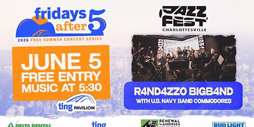 Fridays After Five: R4ND4ZZO BIG B4ND (Charlottesville Jazz Festival 2026)