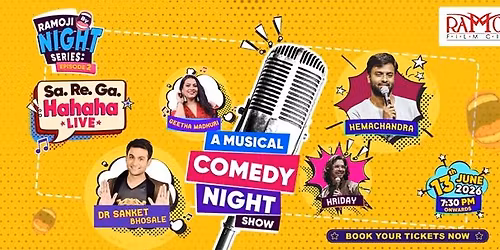 Sa Re Ga Ha Ha Ha Live Musical Comedy Night at Ramoji Film City