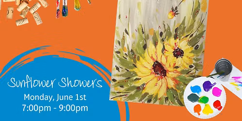 Mini Masterpiece Monday! Smaller Canvas - Smaller Price - BIG fun! with "Sunflower Showers"