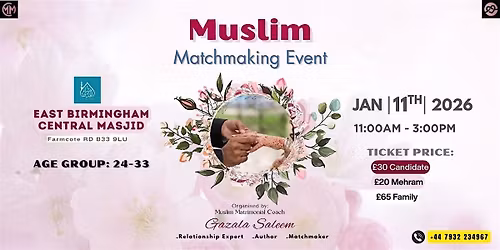 Muslim Marriage\/Matchmaking Event