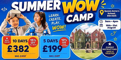 Queen Annes School Summer WOW Camp (10th - 14th August)