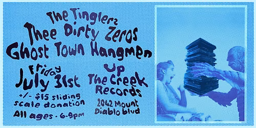 Ghost Town Hangmen with Thee Dirty Zeros and The Tinglers at Up The Creek