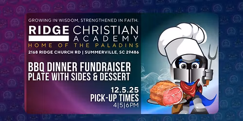 RCA BBQ Dinner Plate Fundraiser