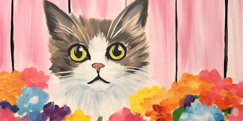 Floral Kitty Paint Party \ud83e\udd73