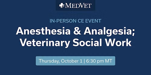 MedVet Salt Lake City: Anesthesia & Analgesia; Veterinary Social Work