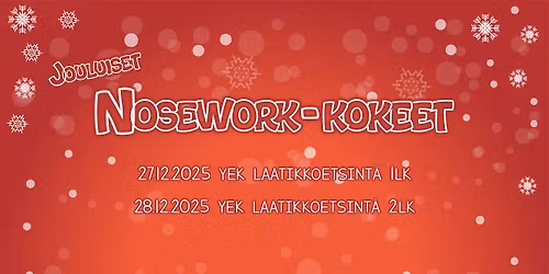Joulukuun nosework-kokeet