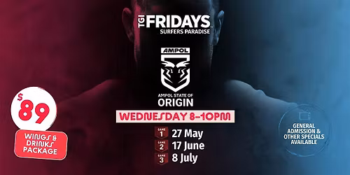 State of Origin Food and Drinks Package