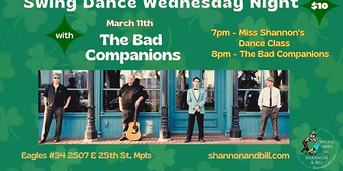 The Bad Companions at Swing Dance Wednesday Night 3\/11