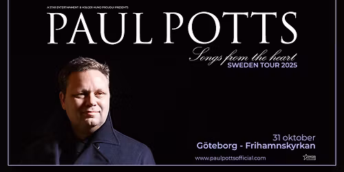 PAUL POTTS | Songs From The Heart | G\u00f6teborg